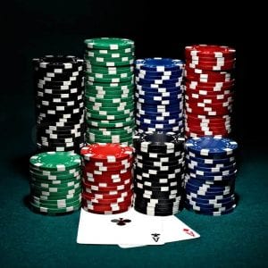 stacks of poker chips