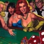 vintage poster of women playing roulette