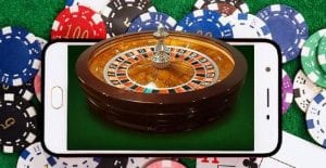 roulette as a game being played on a smartphone